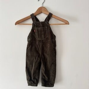Levi's Kids Dark Brown Corduroy Overalls 12M